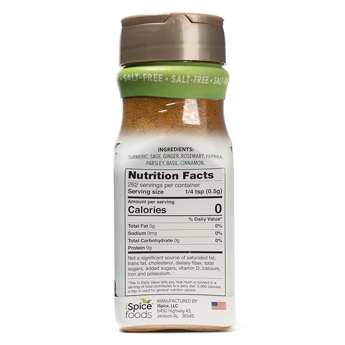 iSpice - Salt-Free | Sugar free | 100% Pure Wellness Pork Seasoning Fat Free Super Spice Blend |