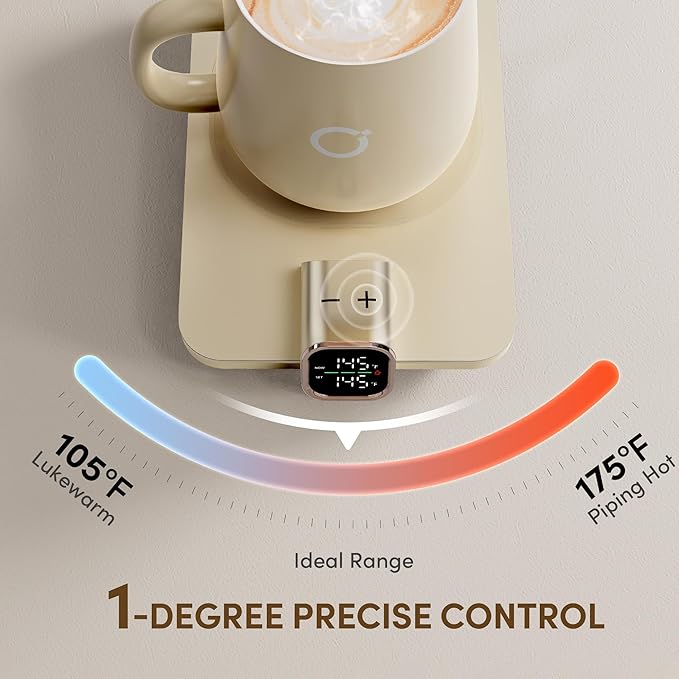 Coffee Mug Warmer Set, Temperature Control Smart Heated Mug for Desk, Electric Coffee Warmer with