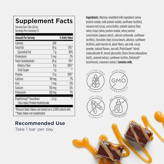Designs for Health Performance Peptides Bar - Whey Protein Bars Promoting Aging Wellness, Muscle