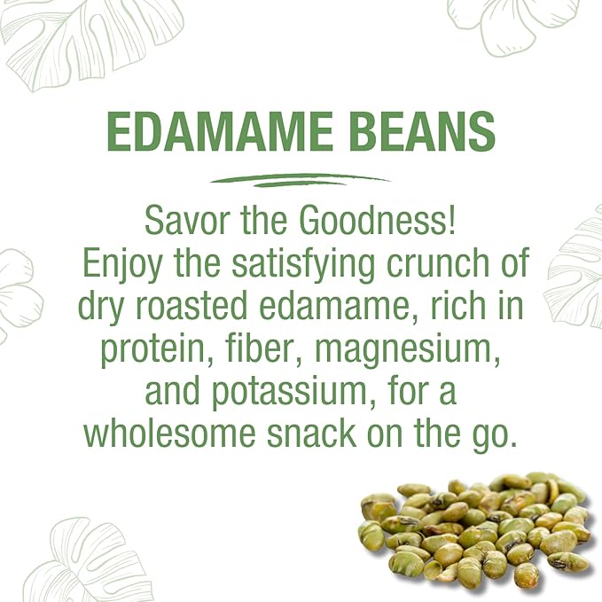 Dry Roasted Edamame Beans Snack by Nakihalani Farm ??Sea Salt (12 oz) Non-GMO Crunchy Soybeans