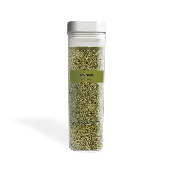 Minimalist Basil Leaves (6.4 oz) Cut & Sifted Cooking Herb, Aromatic, Reusable Packaging