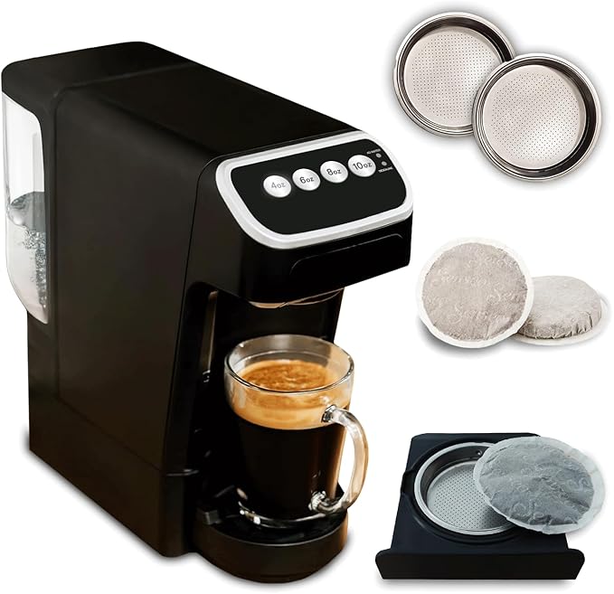 PeleCafe Coffee Machine – Compatible with Senseo Pods – Fast Brewing Single-Serve Coffee Maker with