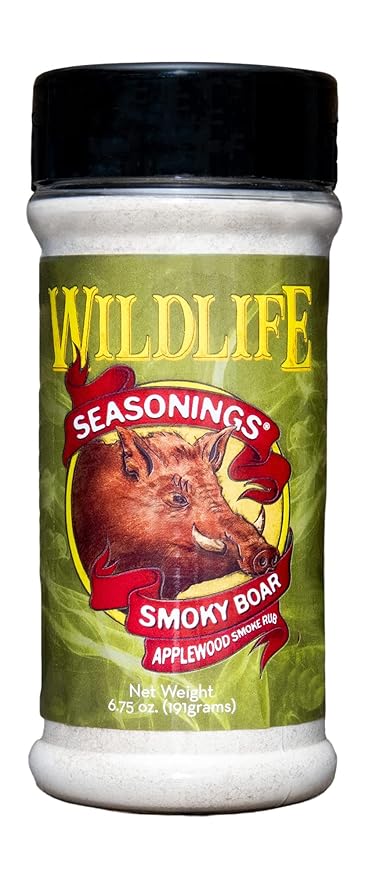 Wildlife Seasonings Smoky Boar Applewood Smoke Rub and Marinade - Sweet and Smoky Grill Seasoning