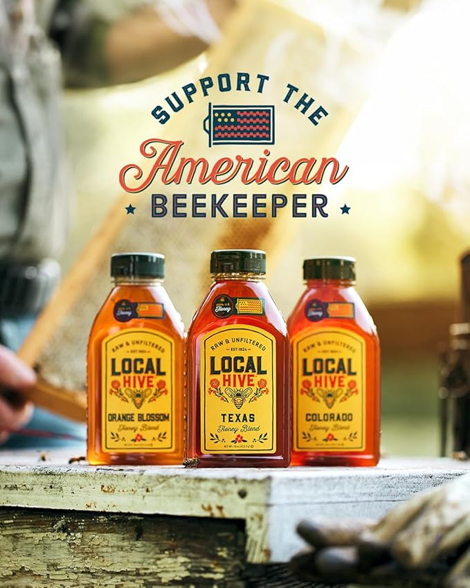 Local Hive Southern California Raw Unfiltered Honey – 32 oz, 100% Pure US Honey, Sourced from