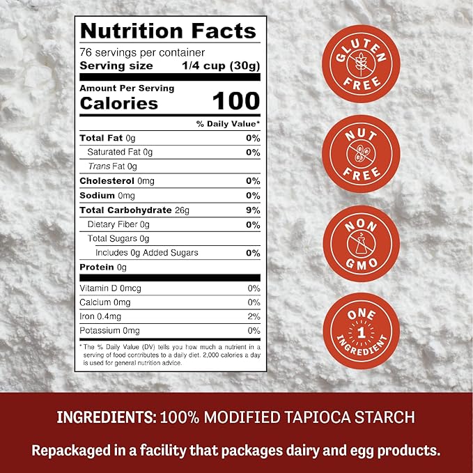 Judee's Gluten Free Expandex Modified Tapioca Starch 5 lb - 100% Non-GMO, Gluten-Free & Nut-Free