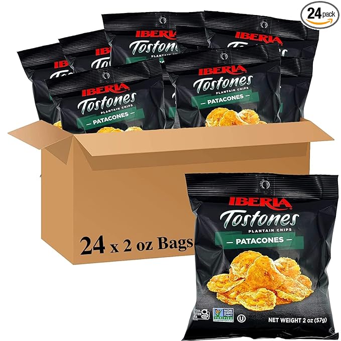 Iberia Tostones Plantain Chips, 2 Ounce (Pack of 24)