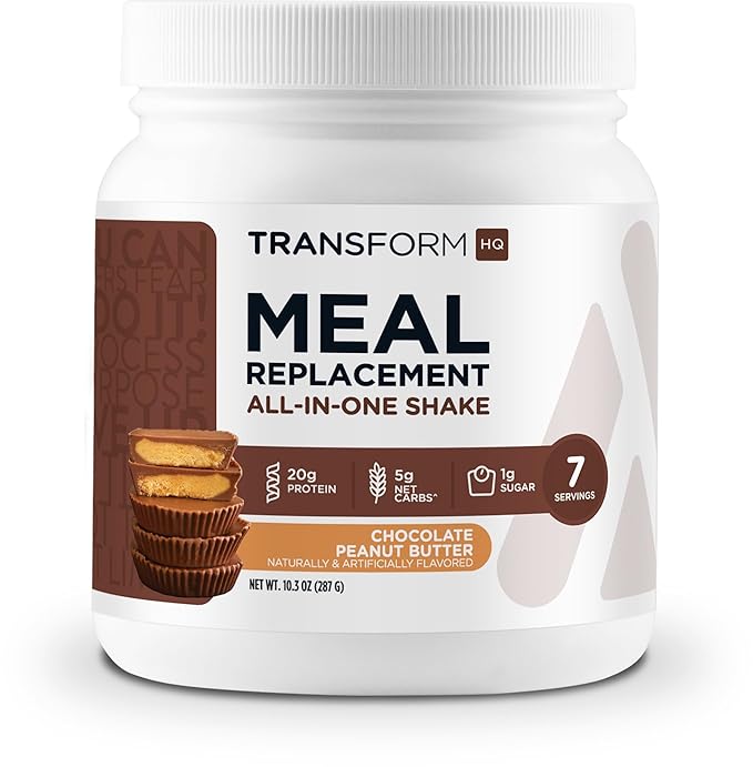 TransformHQ Meal Replacement Shake Powder 7 Servings (Chocolate Peanut Butter) - Gluten Free