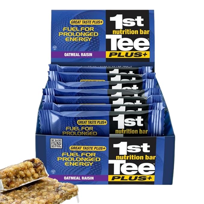 1st Tee PLUS+ Oatmeal Raisin bars made with Natural Ingredients Breakfast Bars | Best Oatmeal Bars