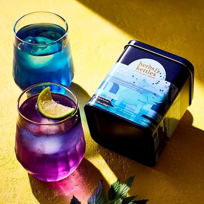 Herbs & Kettles Tea Gift Combo Set - Masala Chai, Calming Golden Latte & Lavish Blue Tea - Premium