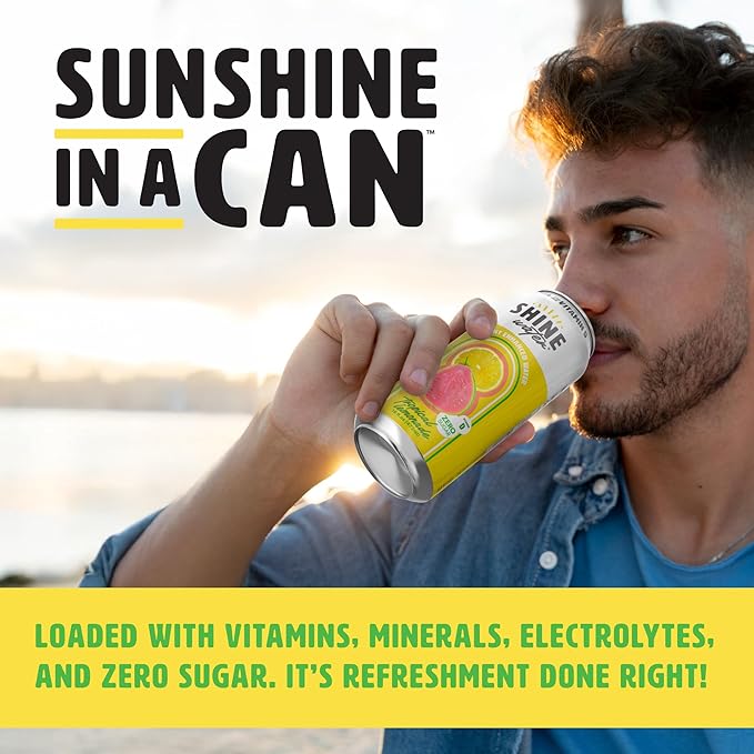 ShineWater Vitamin D Hydration Electrolyte Drink - Flavored water with electrolytes, Sugar-Free