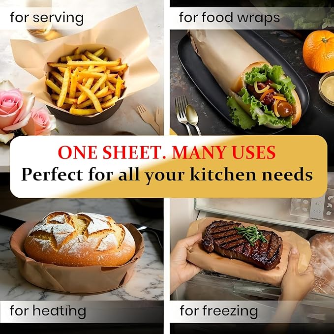 300PCS Parchment Paper Baking Sheets, 9x13 Inch,Non-Stick Precut Baking Parchment,Heavy Duty