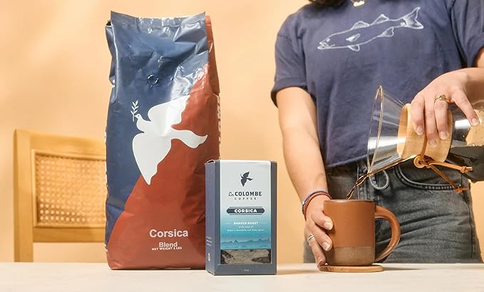 La Colombe Corsica Dark Roast Whole Bean Coffee - 12 Ounce, 4 Pack - Notes of Baker's Chocolate