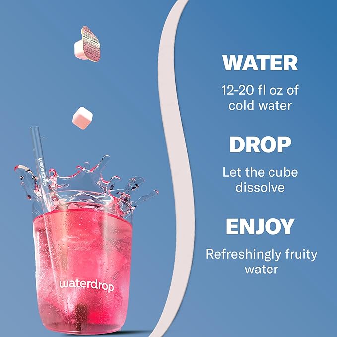 Waterdrop Hydration Cubes Mixed Berry Variety Pack, Zero Sugar Electrolyte & Vitamin Drink Mix
