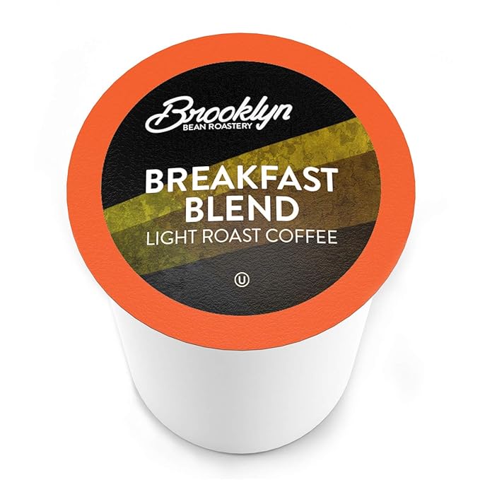 Brooklyn Beans Breakfast Blend Gourmet Coffee Pods - Compatible with Keurig 2.0 K Cup Brewers, 40