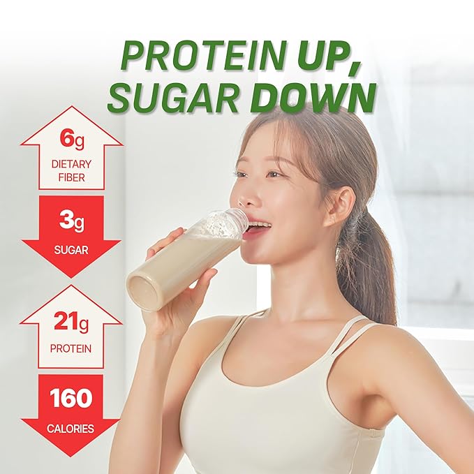 Green Tea Matcha Protein Shake, 21g Protein, Low Sugar, Keto-Friendly Meal Replacement Shake