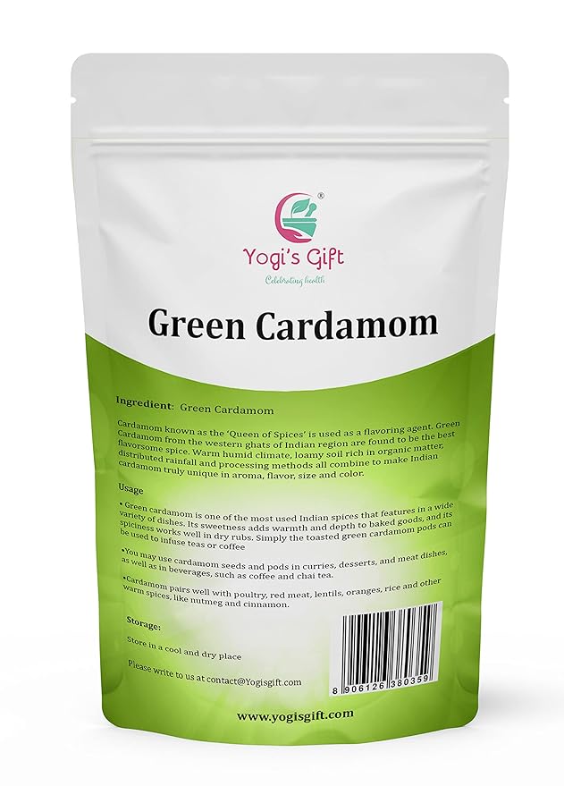 Indian GREEN CARDAMOM Pods Whole | Cardamom bulk 1 lb | Flavourful Indian Spice | Semillas de