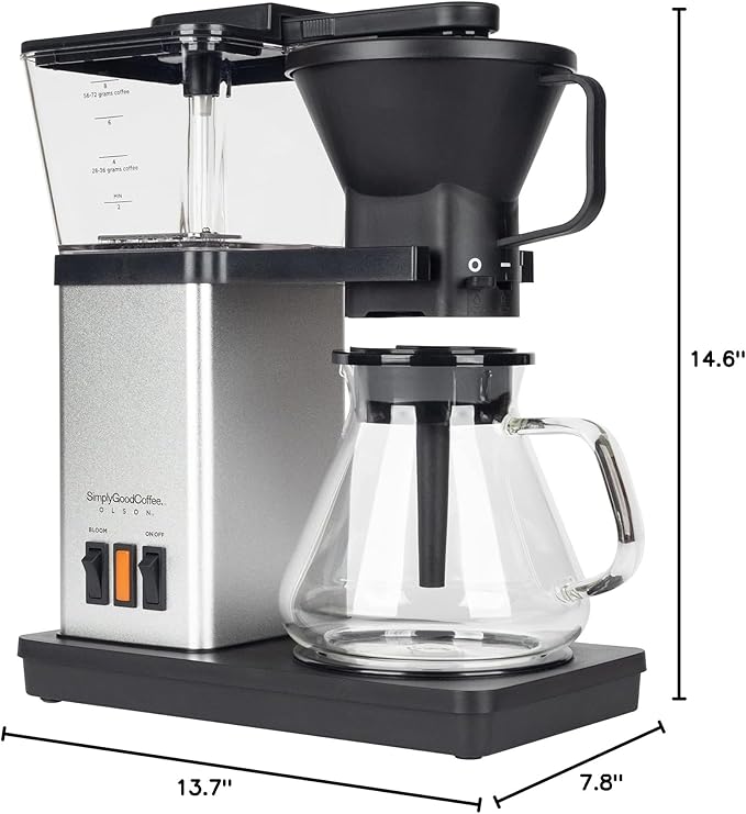 SimplyGoodCoffee Coffee Maker / Coffee Machine. 8 Cup Automatic Drip Pour Over Coffee Brewer. Easy