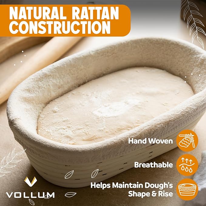 Banneton Bread Proofing Basket Sourdough Proofing Basket for Beginners & Professional Bakers