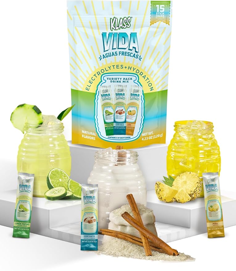 Variety Pack Hydration Sugar-Free Powder Packets |Electrolyte Agua Fresca Drink Mix |Pineapple