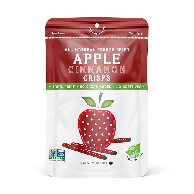 Nature’s Turn Freeze-Dried Apple Cinnamon Crisps – Healthy, Gluten-Free, Crispy & Delicious