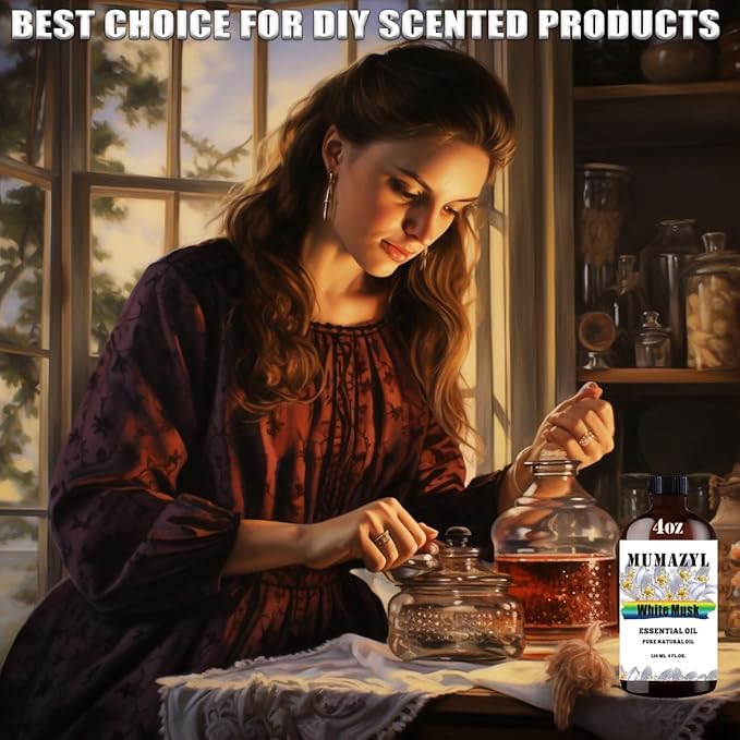 White Musk Essential Oil, White Musk Oil 4 Fl Oz 120ML for Diffuser Humidifier Yoga Cleaning DIY