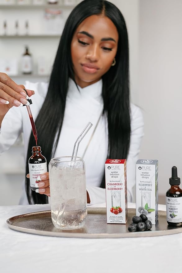 Pure Inventions - Blueberry & White Tea Water Infusion Drops - Antioxidants & Electrolytes - Health
