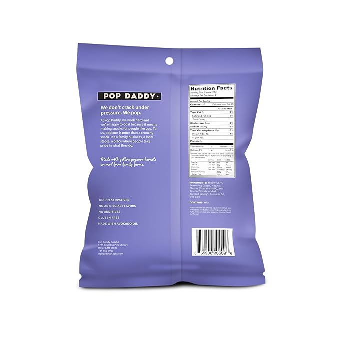 Pop Daddy Flavored Popcorn Gourmet, Kettle Flavor Popped Popcorn, Hand Seasoned Ruby Red Kernels
