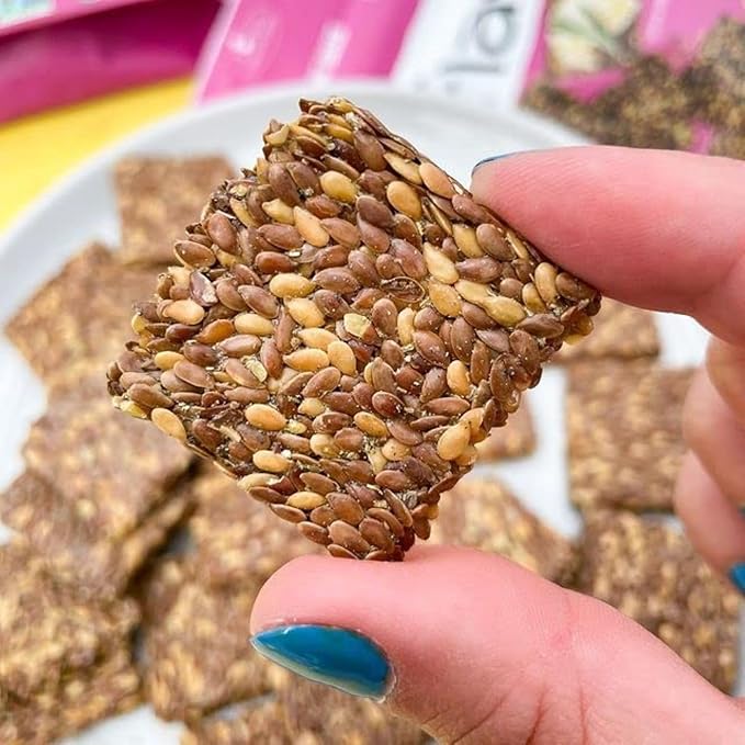 Flackers Organic Rosemary Flaxseed Crackers, 5 Ounce 12-Pack, Gluten Free, Non GMO, Vegan, Keto