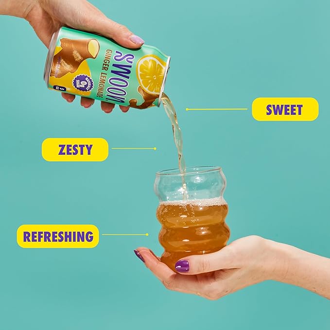 Swoon Ginger Lemonade - Sugar Free Lemonade, Low Carb, Keto & Paleo-Friendly, Gluten-Free - Zero