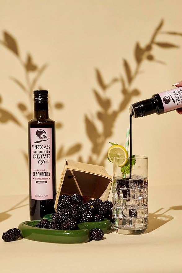 Blackberry Balsamic Vinegar - Gourmet Barrel Aged Infused Balsamic Vinegar - Great for Dressing