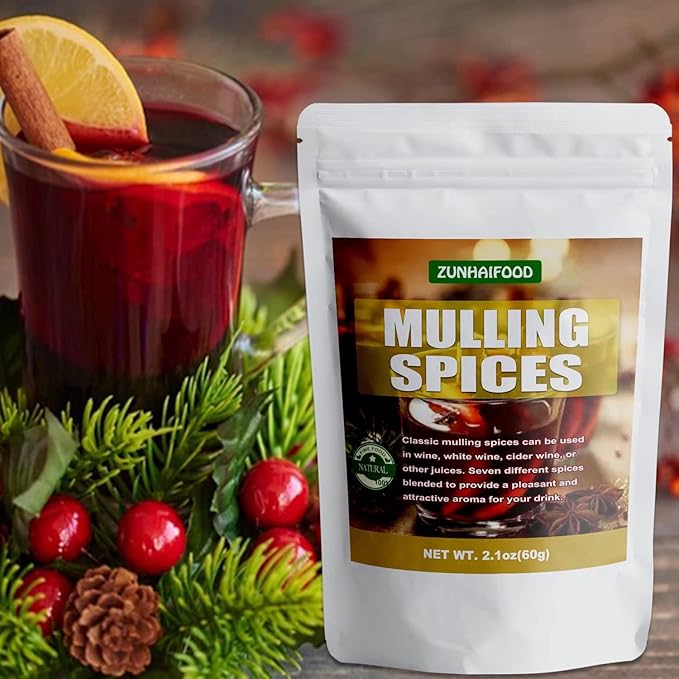 Zunhai Food Mulling Spices in Tea Bags - 30 Count (Pack of 1) for Apple Cider, Wine, Juice, Tea