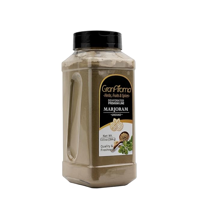 GranAroma Ground Marjoram, French & Italian Cuisine, Savory Seasoning (13.5 Ounce)