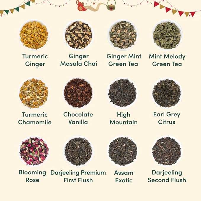 VAHDAM, Advent Calendar 2025 | 24 Unique Loose Leaf Tea - Exclusive Holiday Tea Gift Set |