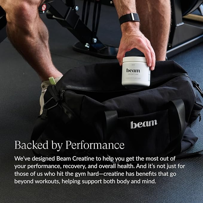 Beam Creatine Monohydrate Powder - Micronized Creatine for Muscle Growth, Strength, Endurance &