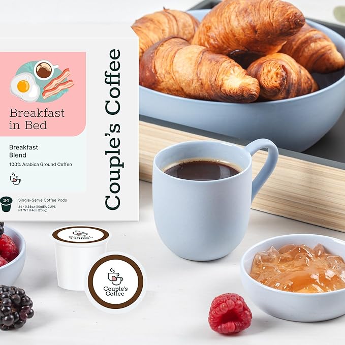 Couple's Coffee Breakfast Blend K-Cups | Gives Back to Military Families | Breakfast in Bed |