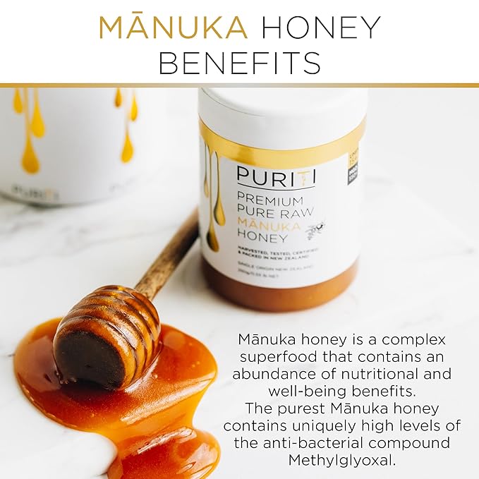 PURITI Premium Manuka Honey Lozenges High Potency - Sugar Free Drops | Genuine New Zealand Raw