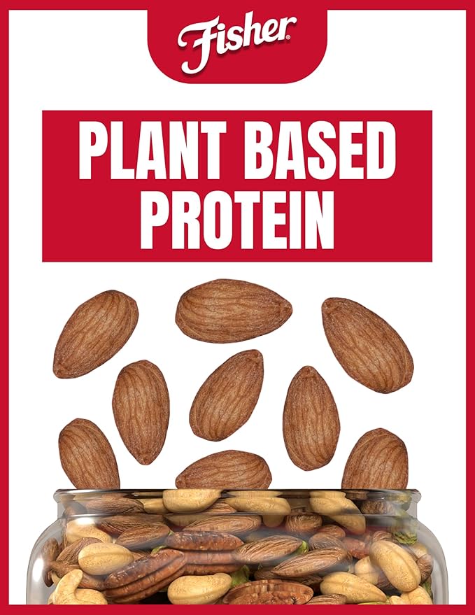 Fisher Oven Roasted Never Fried Almonds, 24 Ounces (Pack of 1), Heart Healthy Snacks for Adults