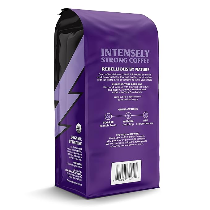 Death Wish Coffee, Whole Bean Espresso Roast - Organic, Fair Trade, Arabica and Robusta Coffee