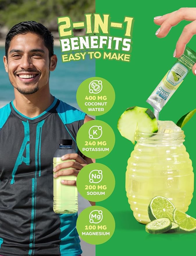 Electrolyte Drink Mix ??Cucumber Limeade Agua Fresca Flavor | Sugar-Free Hydration Powder with