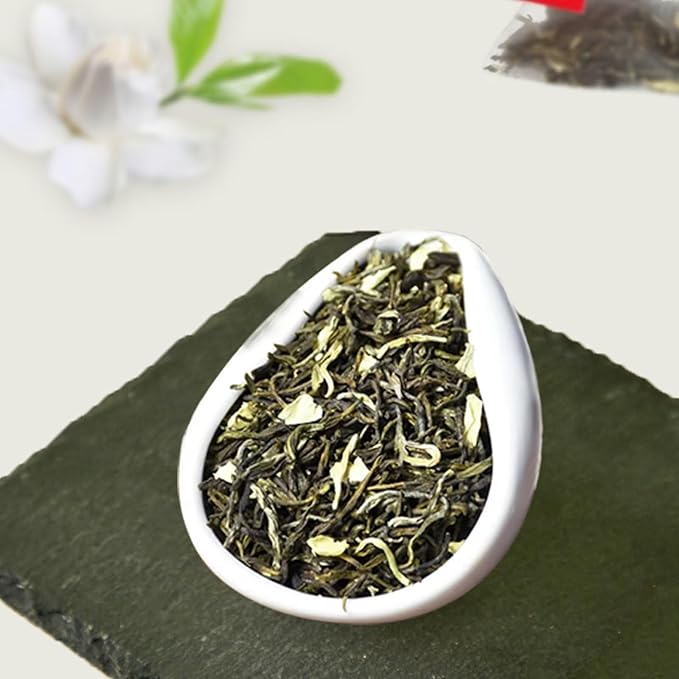 XIEJINJI Jasmine Tea, Premium Jasmine Green Teabags, Fragrant Floral Scent, 3.2g x 40 Count, Low