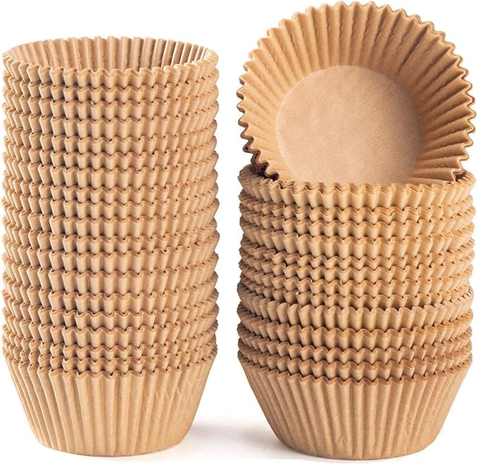 Caperci Standard Natural Cupcake Liners 500 Count, No Smell, Grease-Proof Paper Muffin Liners