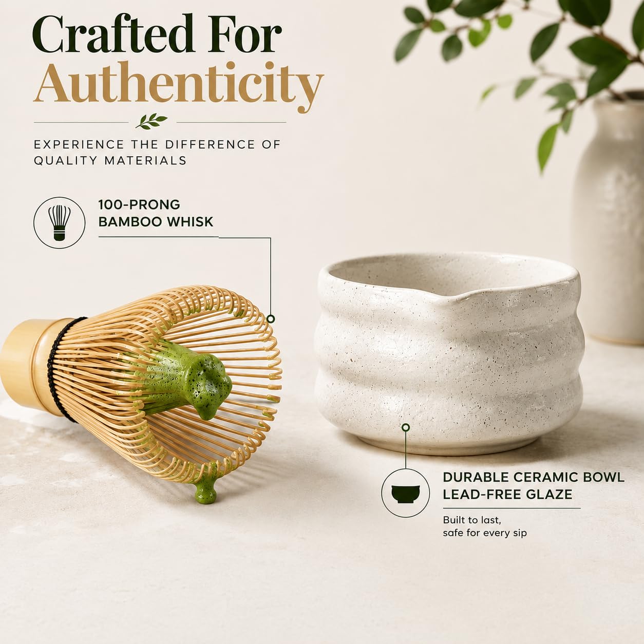 BARISTA EMPEROR® MATCHA WHISK SET PREMIUM 11pcs - Professional Matcha Kit Set with Matcha Bowl