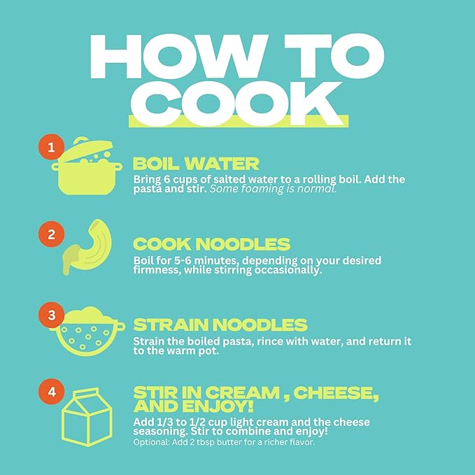 Kaizen High Protein Cheddar Mac & Cheese - Low Carb, Keto Friendly, High Fiber, Gluten-Free