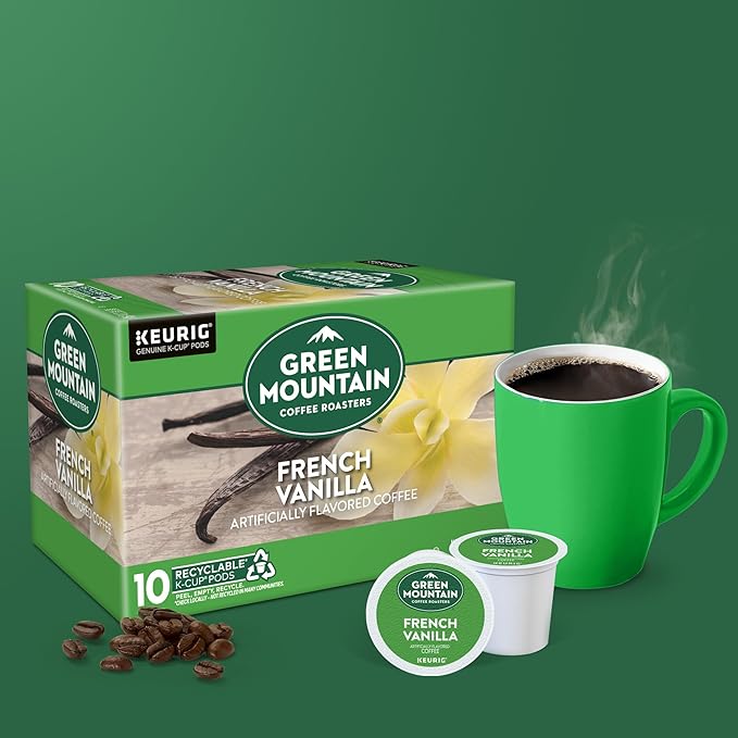 Green Mountain Coffee Roasters French Vanilla Keurig Single-Serve K-Cup pods, Light Roast Coffee