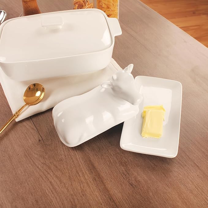10" x 7" Casserole Dish 1.7 Quart Ceramic Bakeware Set with Lids, Chip and Crack Resistant Ceramic