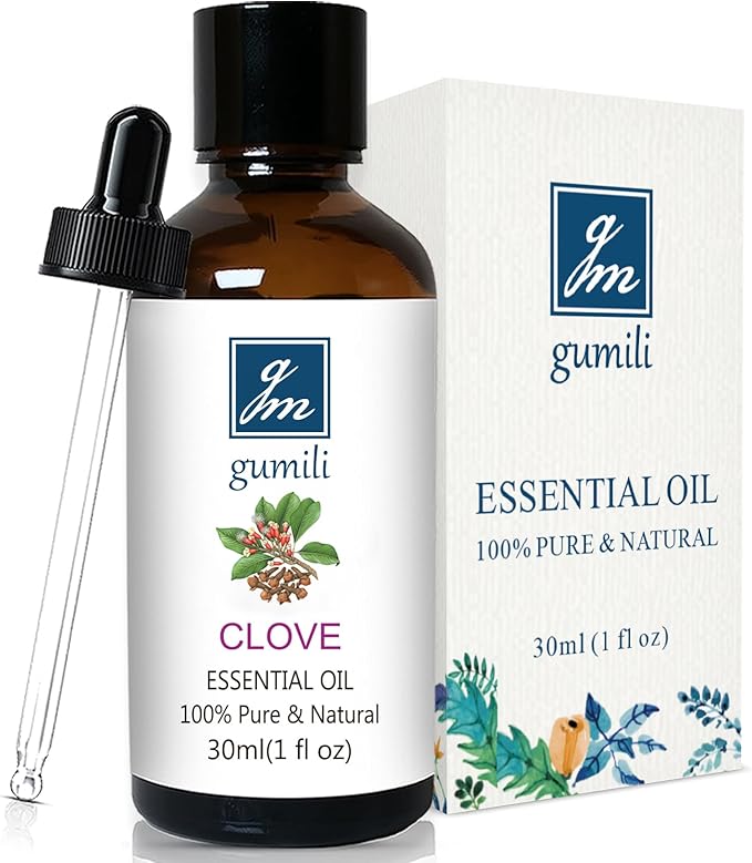Clove Oil 1 Oz, 100% Pure Clove Bud Essential Oil for Teeth and Gums, Natural Aromatherapy