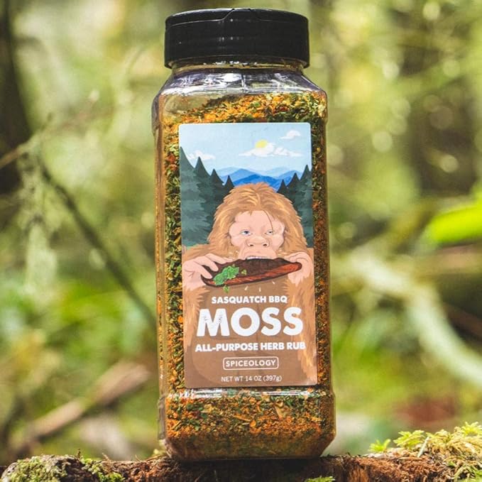 Spiceology & Sasquatch BBQ - Moss Seasoning - All-Purpose Herb Spice Rub - Use On: Pork, fish