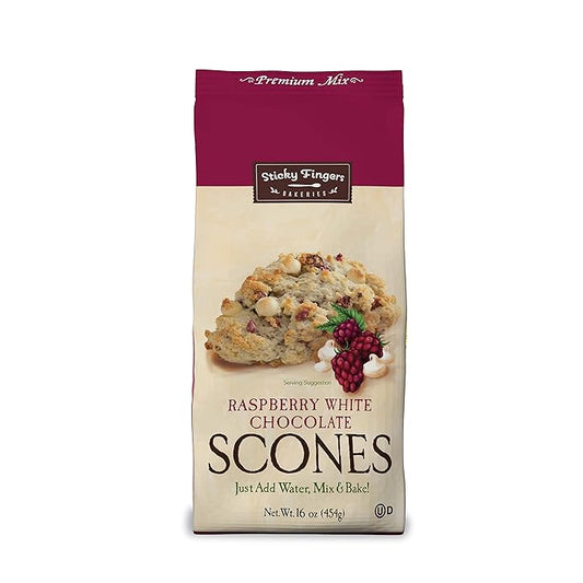 English Scone Mix, Raspberry White Chocolate by Sticky Fingers Bakeries ??Easy to Make English