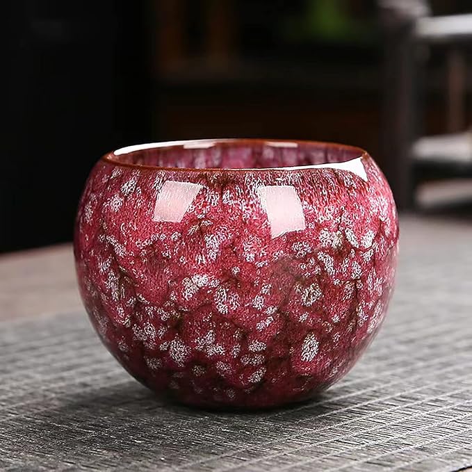 MQjzsh Chinese Japanese teacups, porcelain, kung fu teacups, handmade four-piece sakura powder