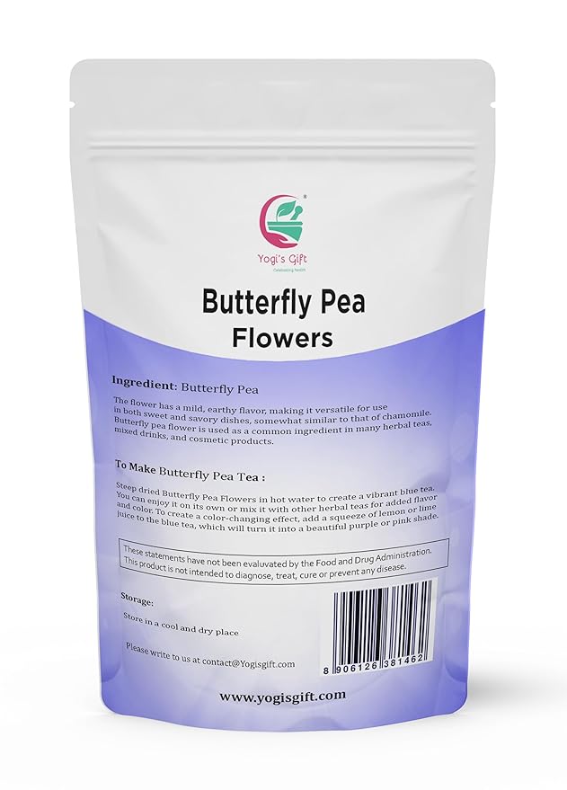 Butterfly Pea Flower Dried 1 LB (1000+ Cups) | Blue Butterfly Pea Flower Tea | Beautiful Blue Or